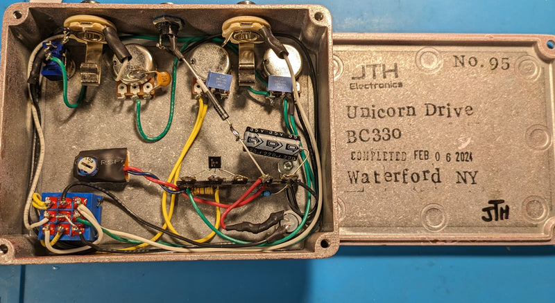 JTH Electronics Unicorn Drive Pedal Shell Pink/Rust