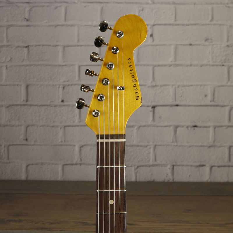 Nash S-63 Ash Hardtail Turquoise/Sunburst Medium Aging Electric Guitar w/Case