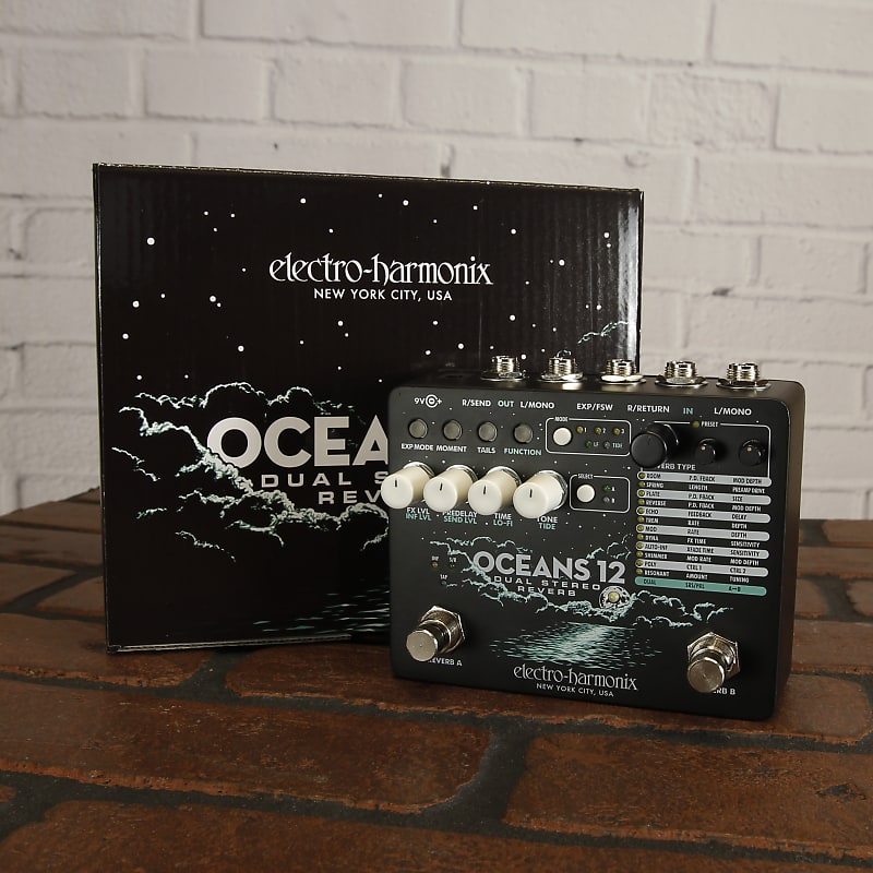 electro harmonix reverb pedal Electro-Harmonix Dual Stereo Reverb Pedal Oceans 12