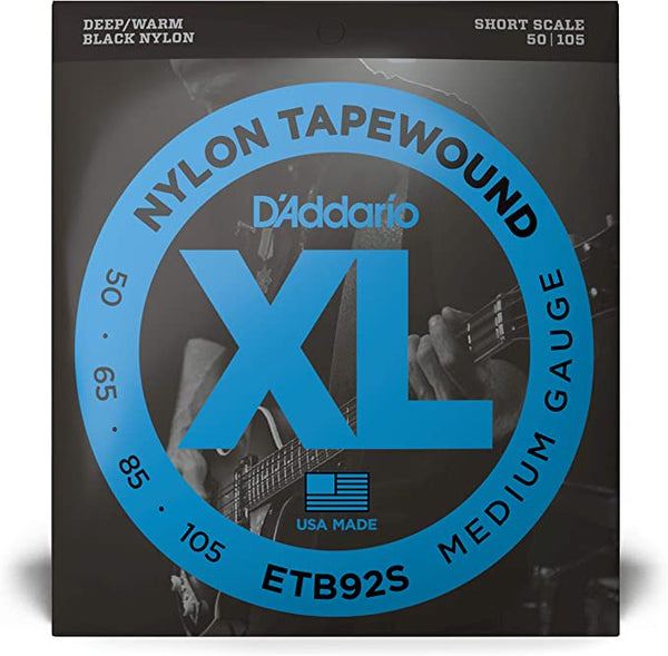 D'Addario ETB92S Short Scale Nylon Tapewound Bass Strings