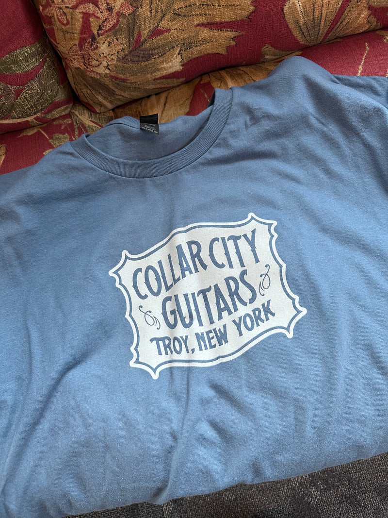 Collar City Guitars Indigo Blue & Light Gray Shirt