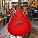 Ovation Celebrity Deluxe CS257 Acoustic Electric Ruby Red Burst w/Case - USED