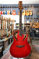 Ovation Celebrity Deluxe CS257 Acoustic Electric Ruby Red Burst w/Case - USED