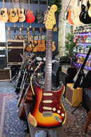 Nash Guitars S-63 Alder 3-Tone Sunburst Nautilus Heavy Relic w/Nash Case