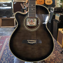 Oscar Schmidt OG10CE Concert Acoustic Electric Flame Trans Black Left Handed - USED