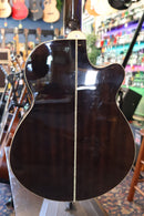 Oscar Schmidt OG10CE Concert Acoustic Electric Flame Trans Black Left Handed - USED
