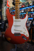 Fender Custom Shop Limited Edition 1956 Stratocaster Super Fadeed Candy Apple Red/Sunburst Heavy Relic w/Case- USED