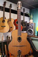 Lag SL100 Swing Lag Petite Bouche Gypsy Jazz 100 w/Hybrid Case - Red Cedar/Mahogany Satin