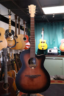 Lag T70ACE-B&B Tramontane 70 Auditorium Cutaway Acoustic-Electric - Black & Brown