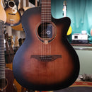 Lag T70ACE-B&B Tramontane 70 Auditorium Cutaway Acoustic-Electric - Black & Brown
