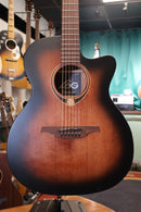 Lag T70ACE-B&B Tramontane 70 Auditorium Cutaway Acoustic-Electric - Black & Brown
