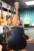 Lag T70ACE-B&B Tramontane 70 Auditorium Cutaway Acoustic-Electric - Black & Brown