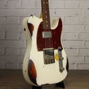 Nash Guitars Alder T-63 Olympic White/3-Tone Sunburst Heavy Aging w/Case