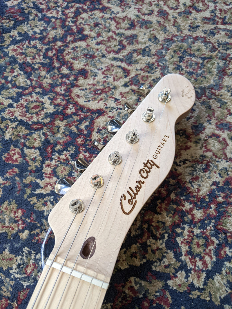 Collar City Guitars Baritone S-Style Electric Guitar White