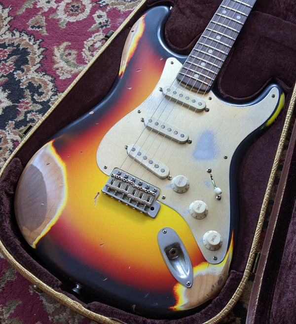Nash Guitars S-63 Alder Electric Guitar 3-Tone Sunburst Heavy Aging w/Case #COL51