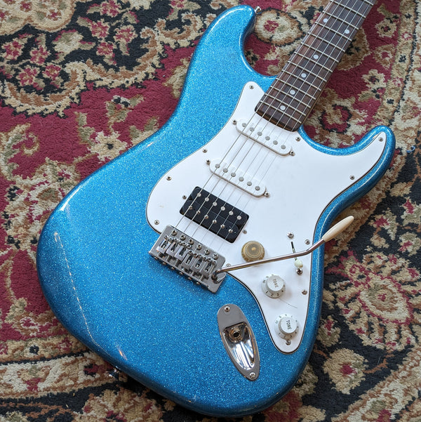 Squier S-Style Partscaster Electric Guitar 2001 Blue Sparkle #ICS010525995