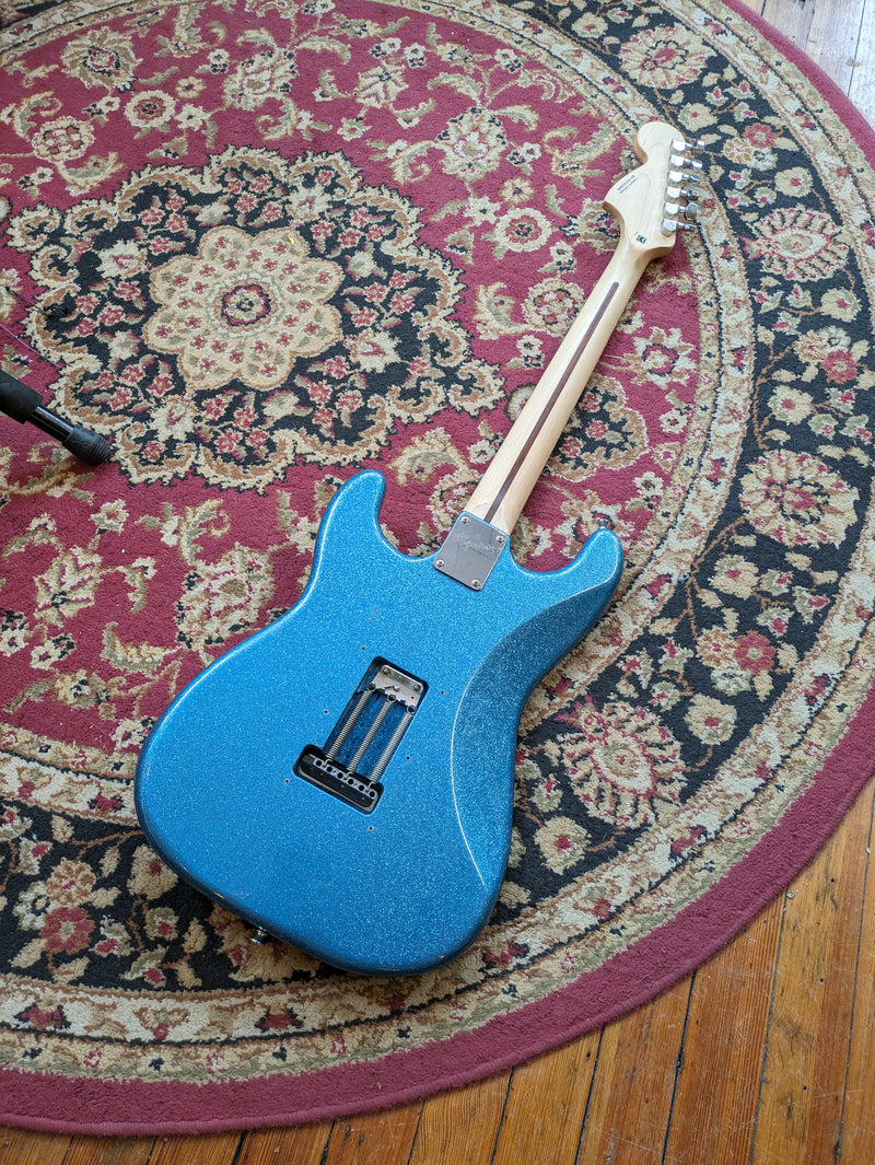 Squier S-Style Partscaster Electric Guitar 2001 Blue Sparkle