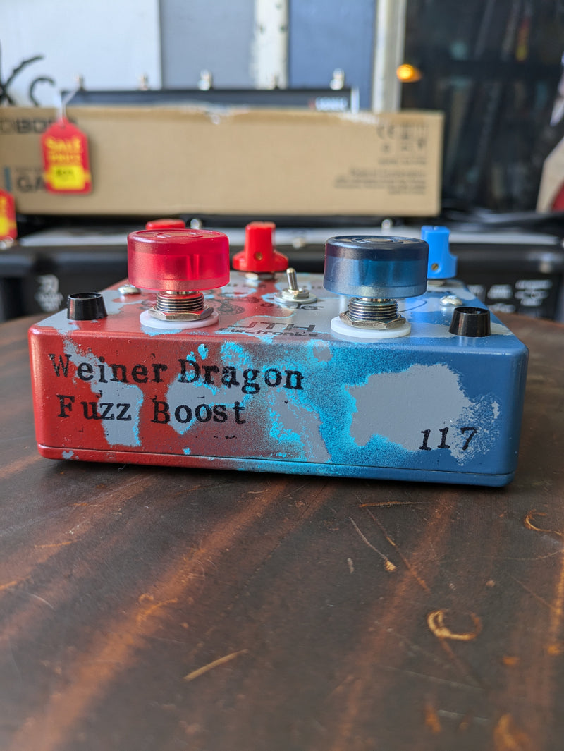 JTH Electronics Weiner Dragon Fuzz Boost Red-Blue Fade/Gray