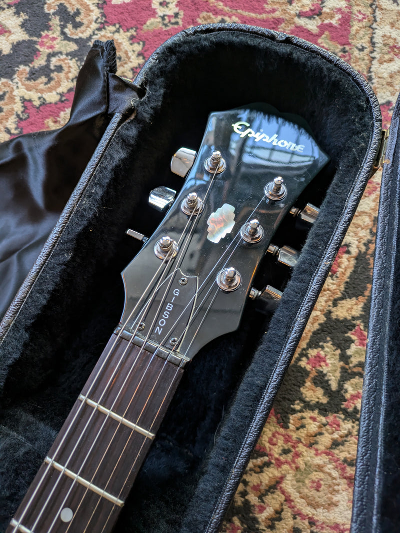 Epiphone Dot Semi-Hollow Electric Guitar 1997 Black (Samick Korea) w/Case