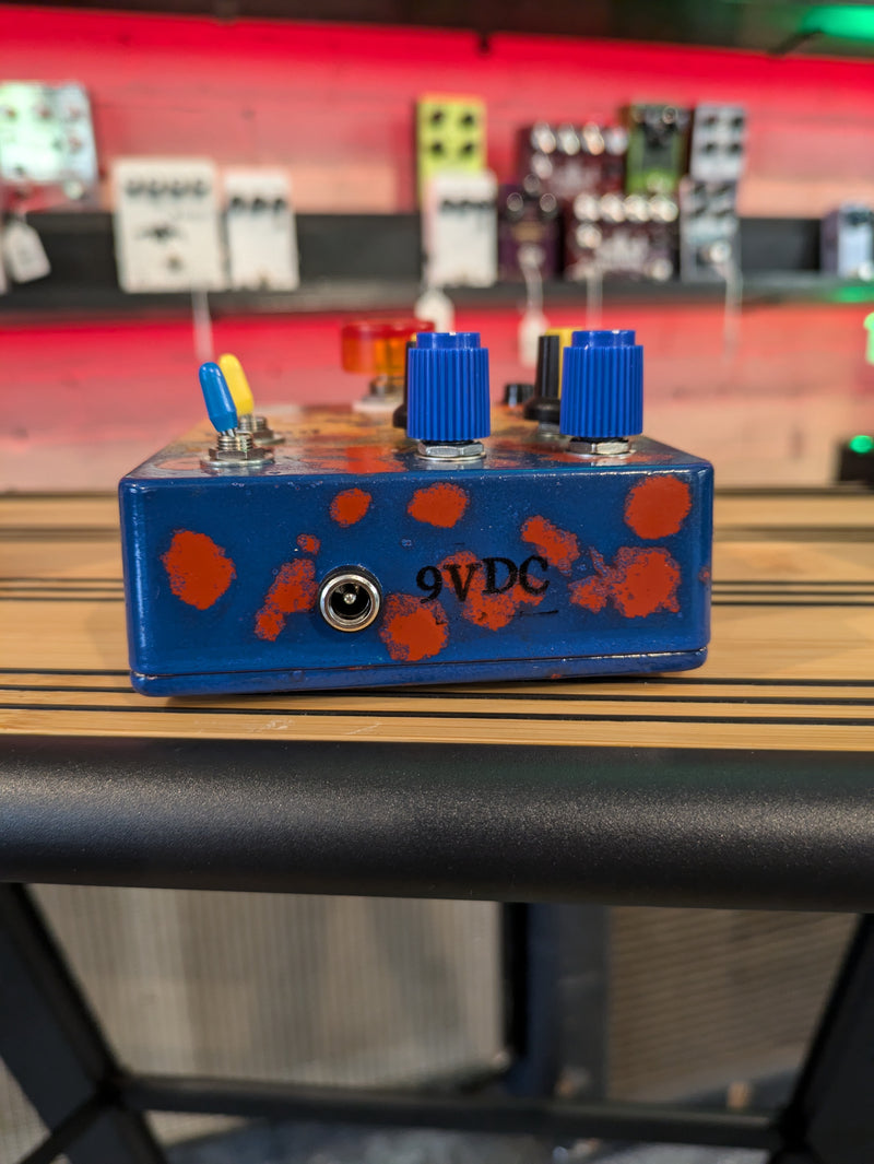 JTH Electronics Beefy Typhon Germanium+Silicon Fuzz Blue-Yellow-Orange Rust Fade