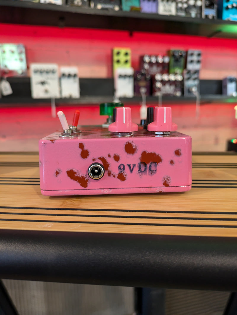 JTH Electronics Beefy Typhon Germanium+Silicon Fuzz Pink-Red-Green Rust Fade