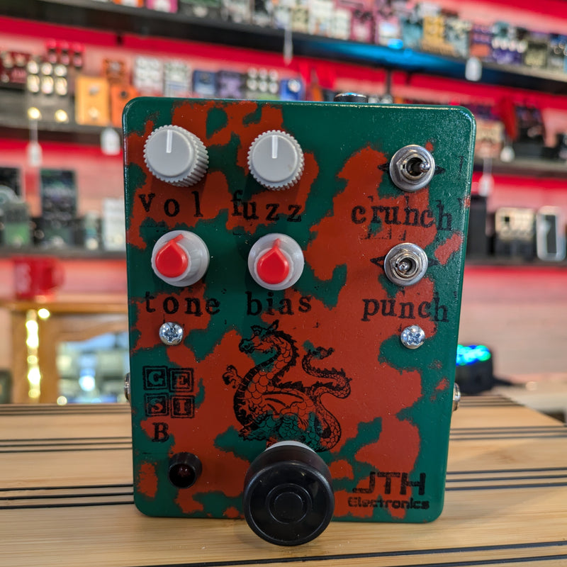 JTH Electronics Beefy Typhon Germanium+Silicon Fuzz Forest Green/Rust