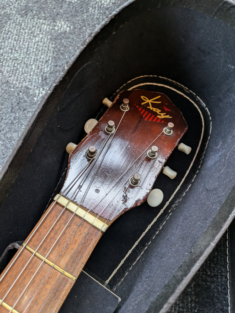 Kay Electric Archtop Guitar c1950s Sunburst w/Chip Case