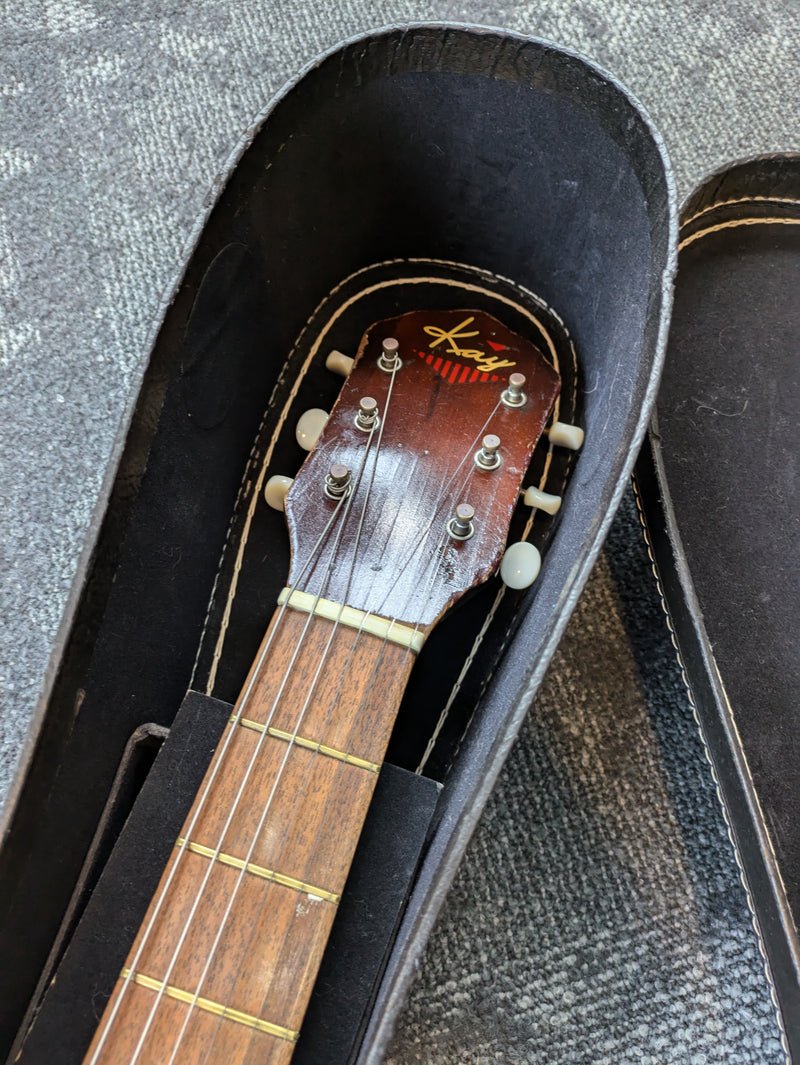 Kay Electric Archtop Guitar c1950s Sunburst w/Chip Case