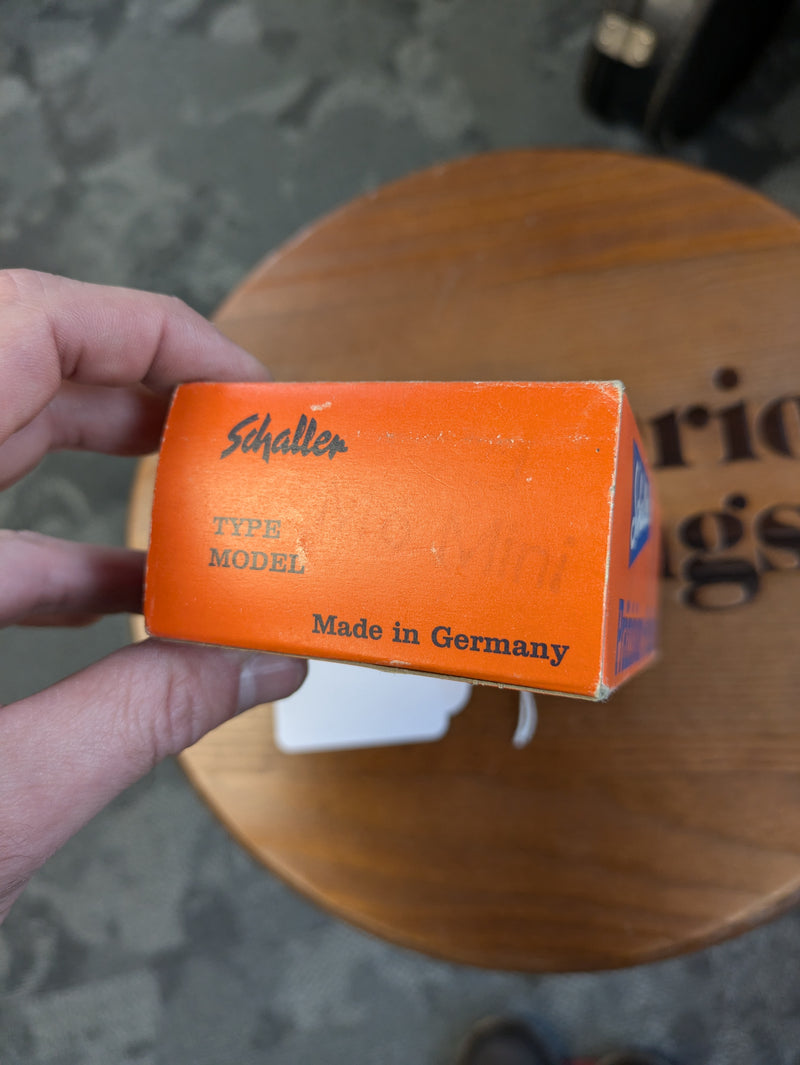 Schaller M6 Mini 3+3 Tuners Gold West Germany 1980s *NOS*