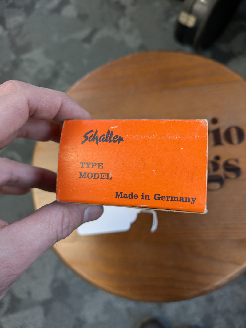 Schaller M6 Mini 3+3 Tuners Gold West Germany 1980s *NOS*