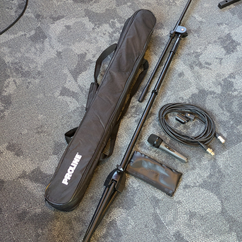 Proline Mic Pack (Microphone/Clip/Bag/Stand/XLR Cable)