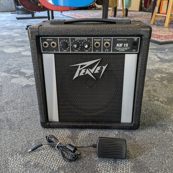 Peavey KB15 15W 1x8 Combo Amp 1988 USA w/12V Power Supply #8A03308051
