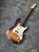 Vintage V6 Paul Rose Signature Electric Guitar Distressed Sunset Sunburst