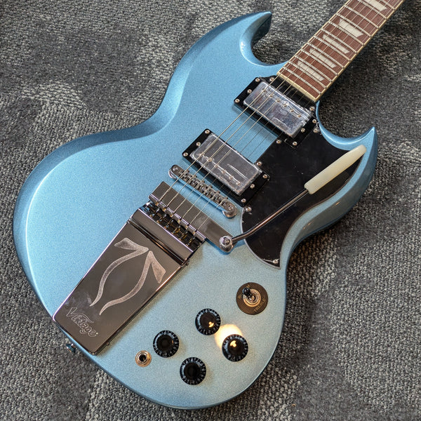Vintage VS6V ReIssued Electric Guitar Vintage-Style Vibrato Gun Hill Blue *B-Stock* #M2024030415