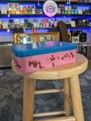 JTH Electronics 3-Pickup Piezo Noisebox "Dinosaur" Blue-Pink/Rust (8.5x6x3")