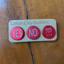 Collar City Guitars Custom Footswitch Toppers 3-Pack (Jump To Conclusions Red)