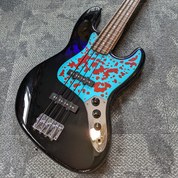 Squier Affinity Jazz Bass 2008 Black *Custom Pickguard/Labella Flatwounds* #IC080308851
