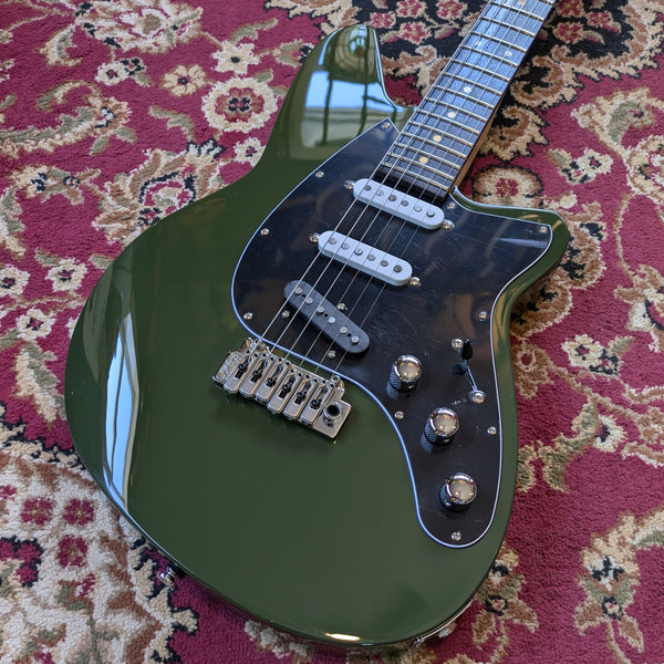 Reverend Six Gun TL Electric Guitar Army Green Rosewood Fretboard *B-Stock* #67817