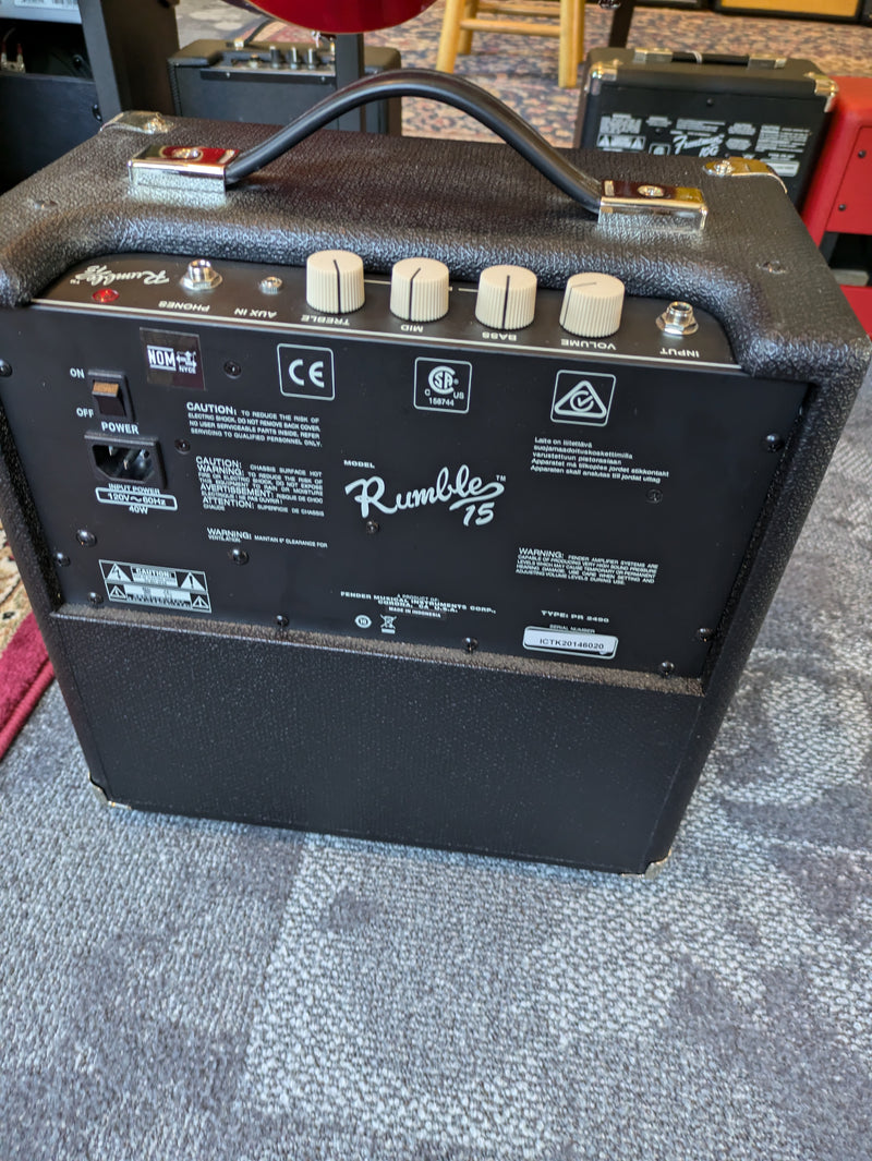 Fender Rumble 15 V3 1x8" 15-Watt Bass Combo Amp 2020