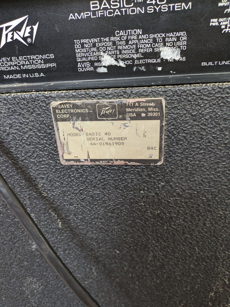 Peavey Basic 40 40-Watt 1x12" Bass / Keyboard Amp 1984