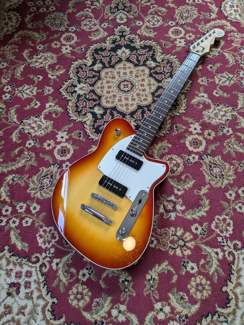 Reverend Charger 290 Electric Guitar Fireburst Sparkle Rosewood Neck