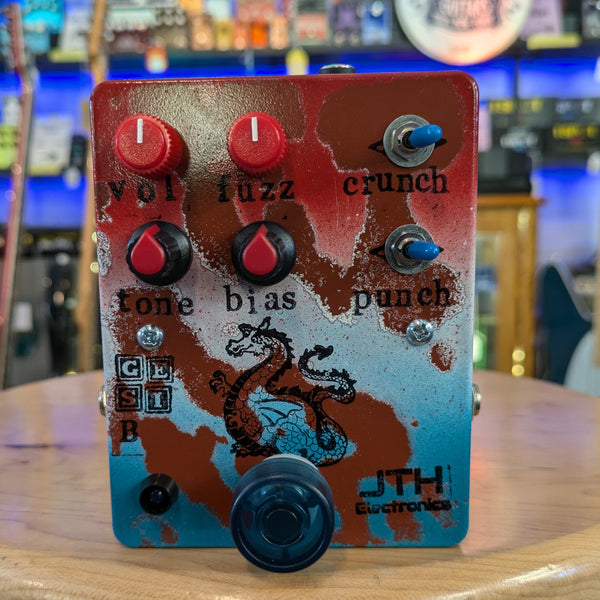 JTH Electronics Beefy Typhon Germanium+Silicon Fuzz Red-White-Blue/Rust #140