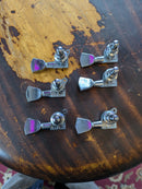 Gibson 6 In-Line Tuners Chrome 1980s Block Logo