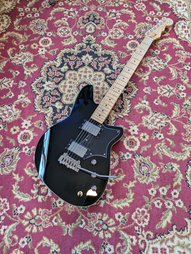 Reverend Descent W Baritone Electric Guitar Midnight Black