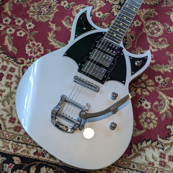 Reverend Reeves Gabrels Spacehawk Supreme Signature Semi-Hollow Electric Guitar Metallic Silver Freeze #67149 *Prototype*