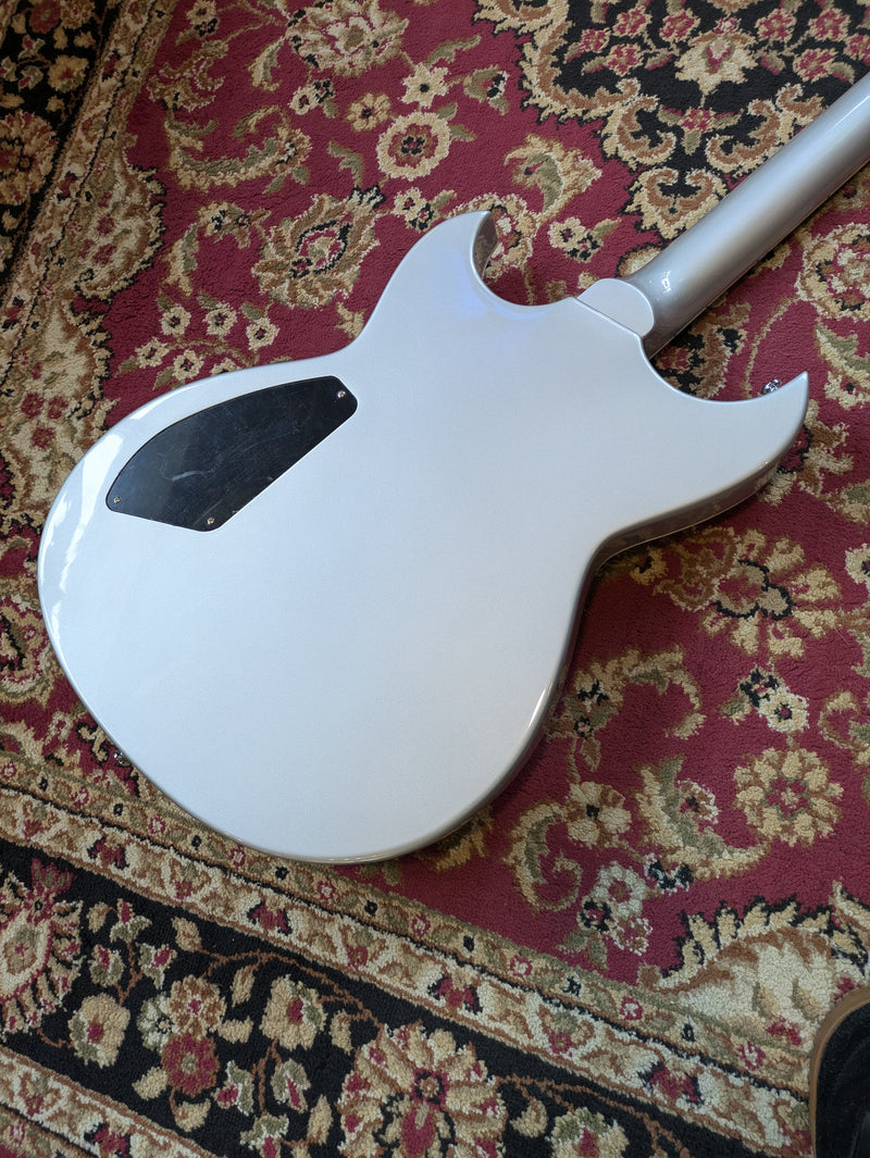 Reverend Reeves Gabrels Spacehawk Supreme Signature Semi-Hollow Electric Guitar Metallic Silver Freeze