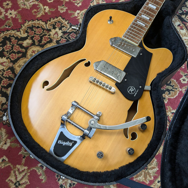 Reverend Pete Anderson PA-1 Hollowbody Electric Guitar 2011 Natural w/Reverend Case #12889