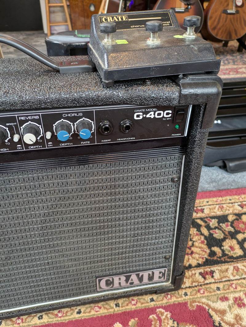 Crate G-40C 40-Watt 1x12 Guitar Amplifier USA 1990s (Chorus/Reverb) w/Footswitch