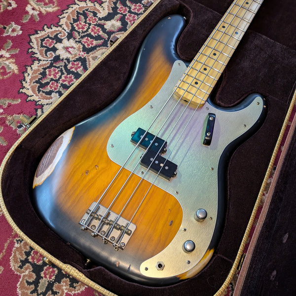 Nash PB57 Ash Bass Guitar 2-Tone Burst Medium Aging w/Nash Case #COL981