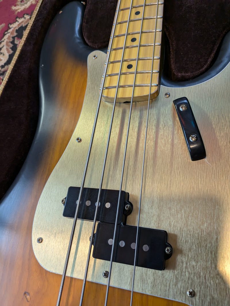 Nash PB57 Ash Bass Guitar 2-Tone Burst Medium Aging w/Nash Case